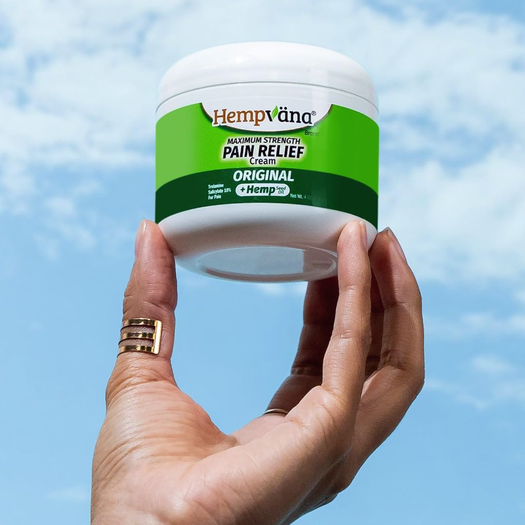 Hempvanan Maximum Strength Pain Relief Cream w/10% Trolamine Salicylate - 4oz.