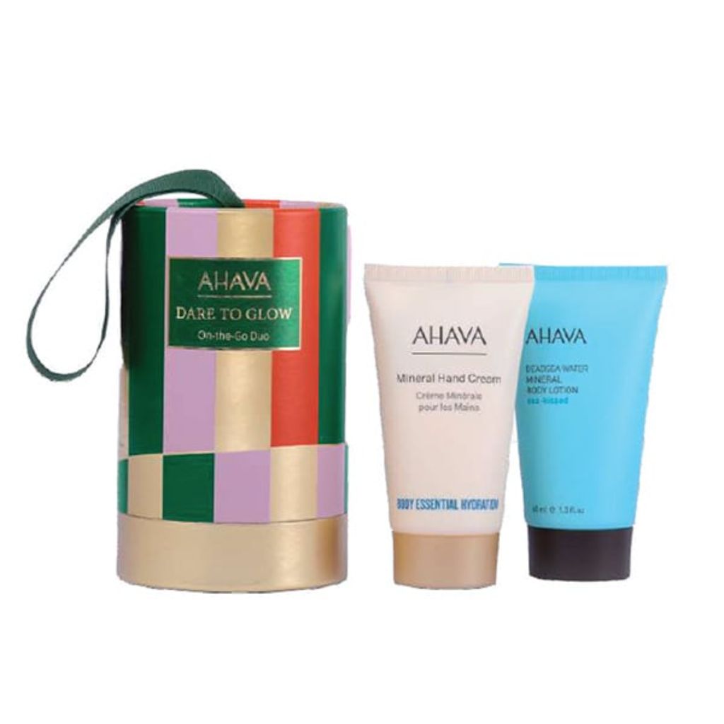 Ahava Dare to Glow On-The-Go Duo: Mineral Body Lotion + Mineral Hand Cream (1.3 fl. oz. ea.)