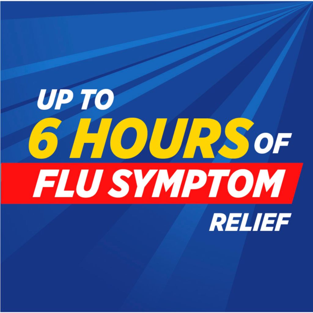 Theraflu Max Strength Daytime Flu Symptom Relief, Honey and Elderberry Syrup, 8.3 Fl Oz and Nighttime Flu Symptom Relief, Honey Lemon Flavor - 6 Count