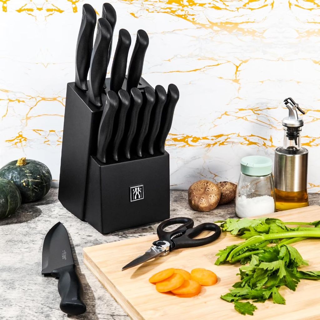 Hunter.Dual 15 pcs Kitchen Knife set, Black