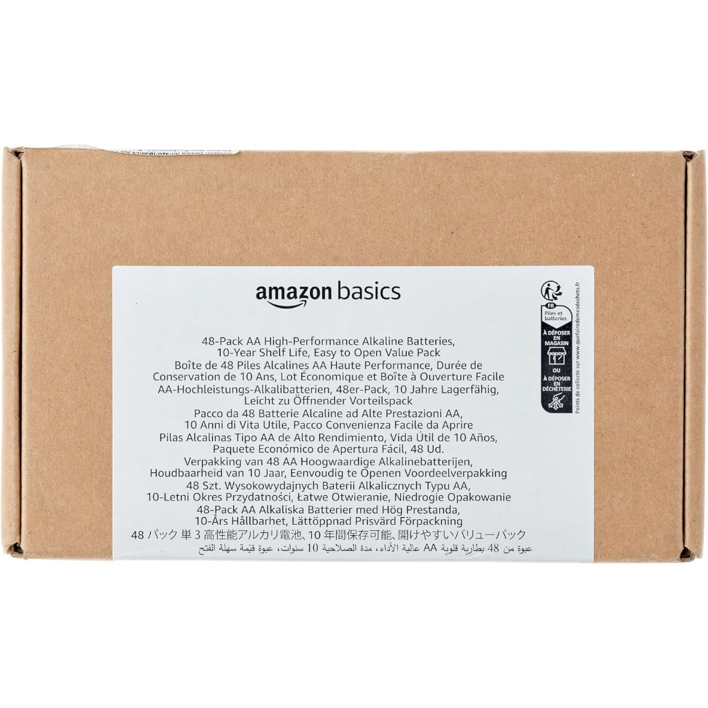 Amazon Basics High-Performance Alkaline Batteries - AA - 48 Pack