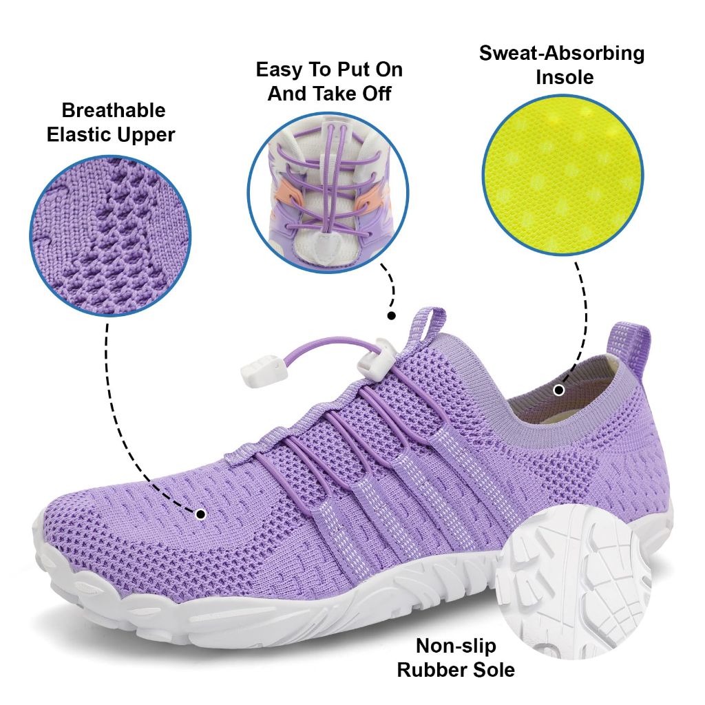 XIHALOOK Water Beach Shoes, Purple - 5.5 Women/4 Men