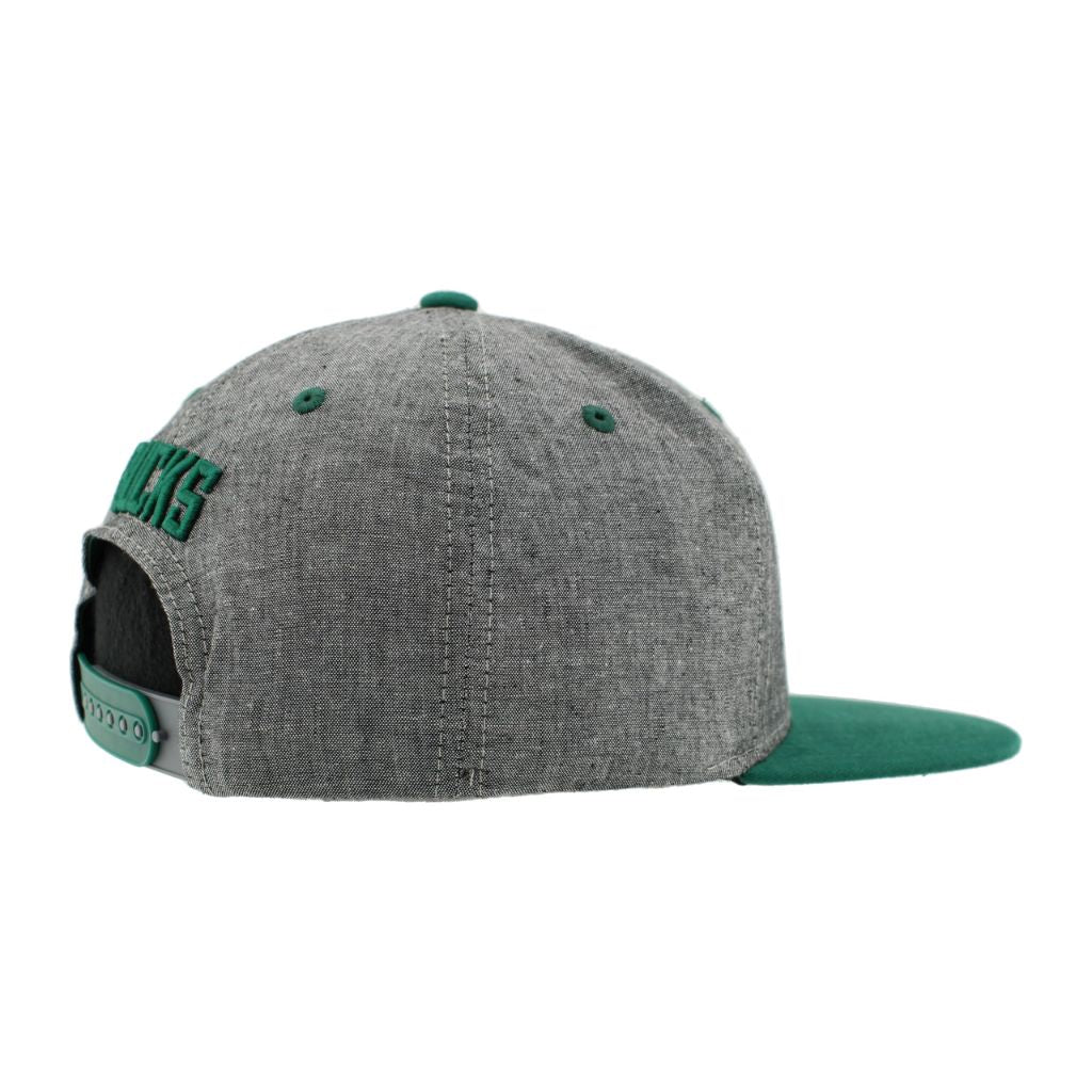 Milwaukee Bucks NBA Officially Licensed Adjustable Snapback Hat Heather Black