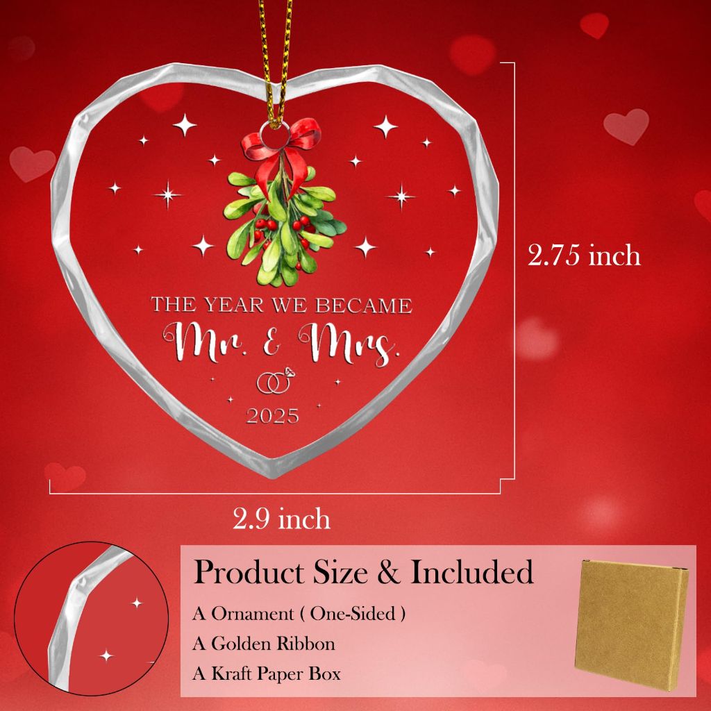 Wedding Gifts for Couples, Just Married Mr and Mrs 2025 Ornaments