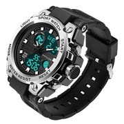 Mens Watch Military Sports Outdoor Waterproof  | Silver