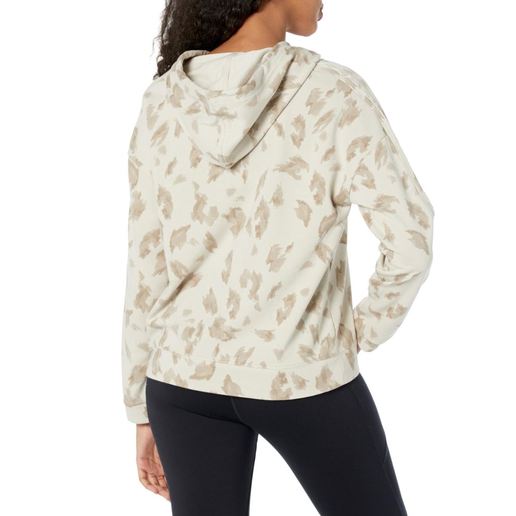 Andrew Marc Sport Women's Long Sleeve Fashion Hoodie, Twine Leopard, X-Large