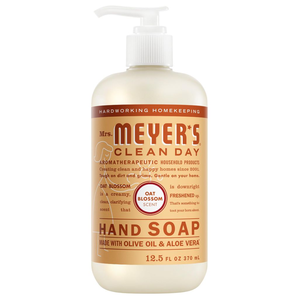 MRS. MEYER'S CLEAN DAY Hand Soap, Oat Blossom Scent, 12.5 Fl Oz Bottle