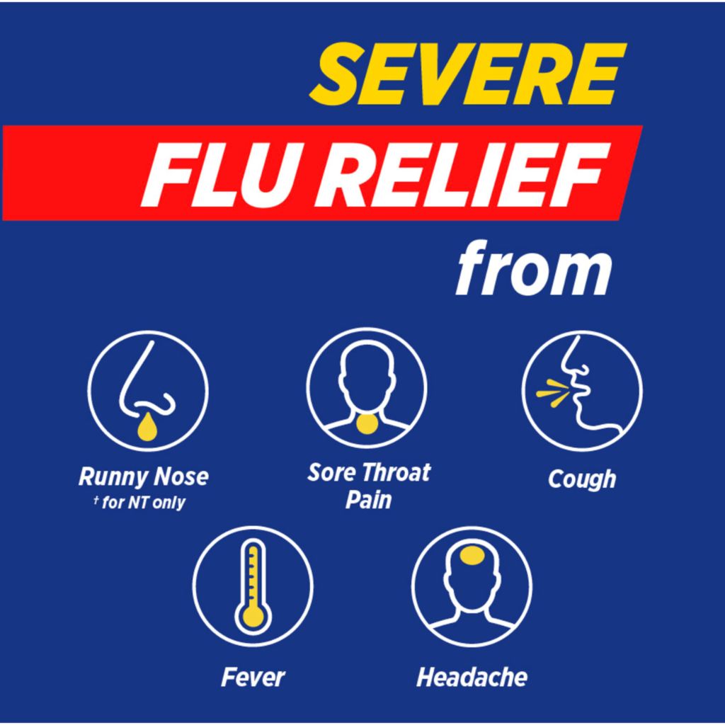 Theraflu Max Strength Daytime Flu Symptom Relief, Honey and Elderberry Syrup, 8.3 Fl Oz and Nighttime Flu Symptom Relief, Honey Lemon Flavor - 6 Count
