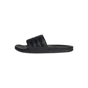 Adidas unisex adult Adilette Comfort Slide Sandal, Core Black/Core Black/Core Black, 5 Women 4 Men US