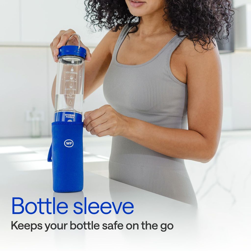 WONDER FAMILY Hydrogen Water Bottle Generator 5 in 1 Large Set – Portable Water Hydrogenator, 14 Fl Oz