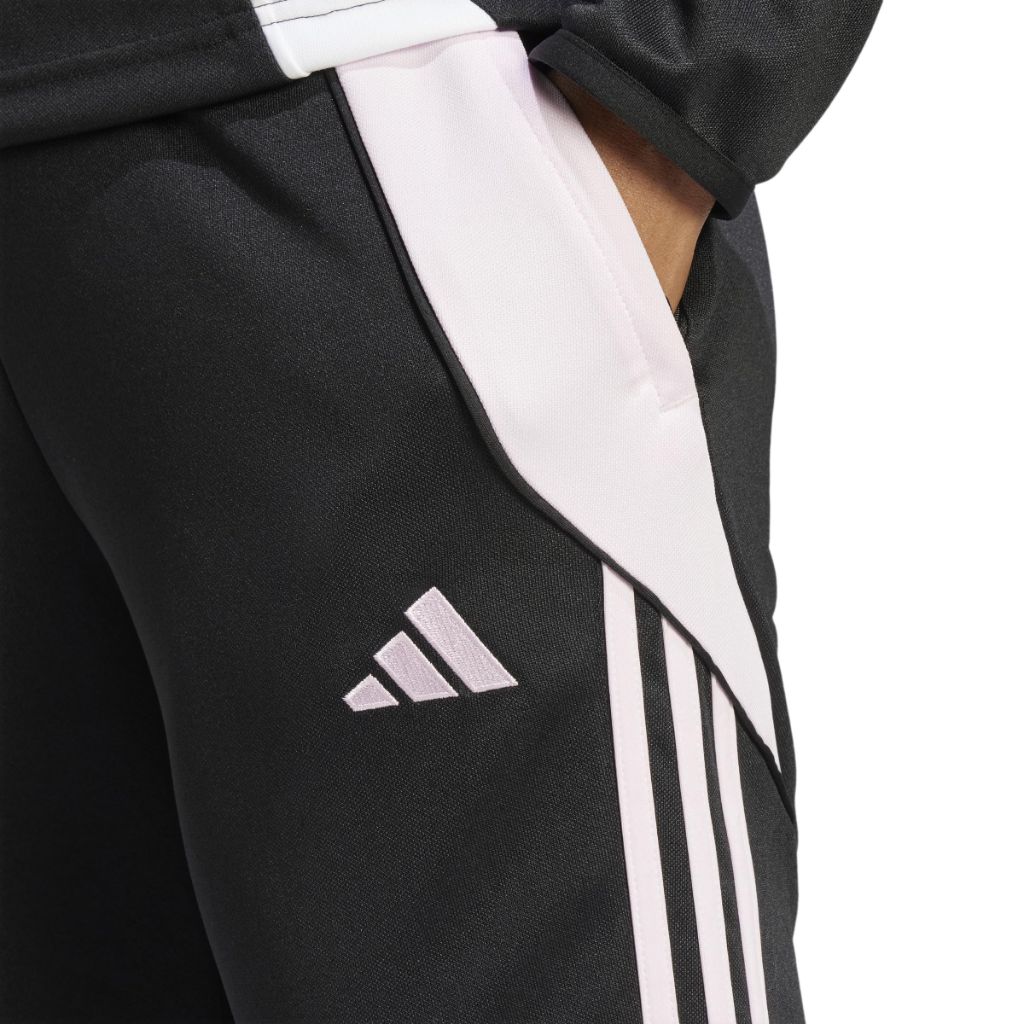 adidas Women's Tiro 24 Training Pants - Black/Clear Pink, Small/Tall