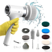Electric Spin Scrubber for Cleaning with 9 Replaceable Heads, Rechargeable