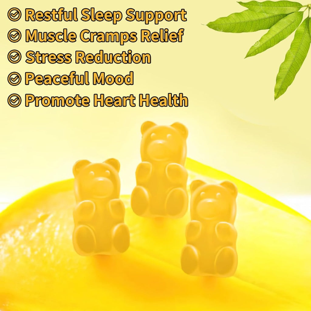 Novomins Magnesium Glycinate Gummies 1000mg - Sugar Free Mango Pineapple, 90ct