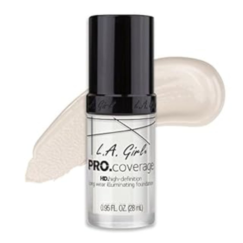 L.A. Girl PRO.coverage HD High-Definition Long Wear Illuminating Foundation - White 0.95 oz