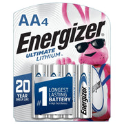 Energizer Ultimate Lithium 1.5V Batteries - AA - 4 Pack