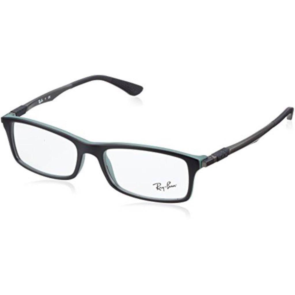 Ray-Ban RX7017 5197 Eyewear Frames - Matte Black on Green, 56-17