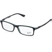 Ray-Ban RX7017 5197 Eyewear Frames - Matte Black on Green, 56-17