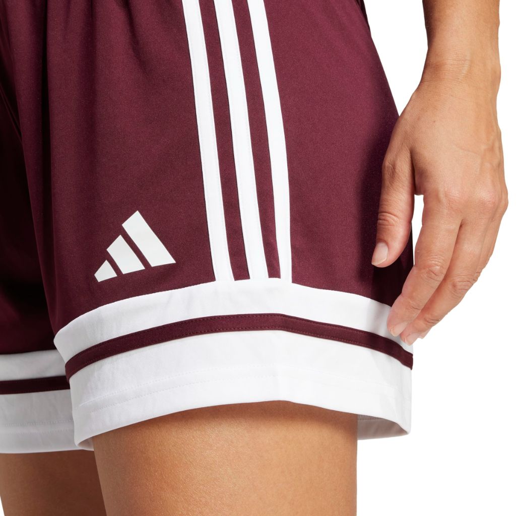 Adidas Women's Squadra 25 Soccer Shorts, Team Maroon/White, Medium
