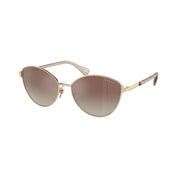 Ralph by Ralph Lauren RA4145 9116B8 Sunglasses - Shiny Pale Gold Frame/Clear Gradient Brown Lens