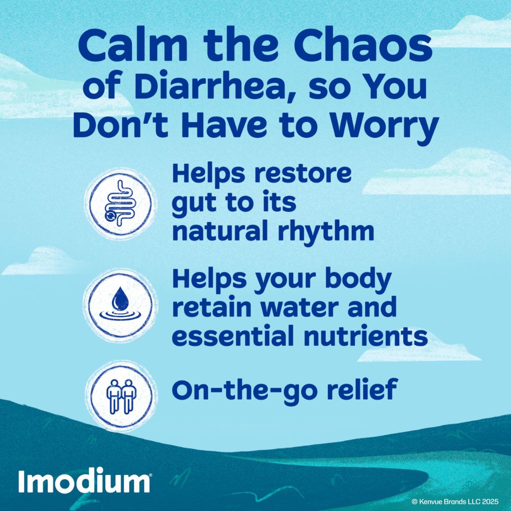 Imodium A-D Diarrhea Relief Caplets with Loperamide HCl, 12 ct