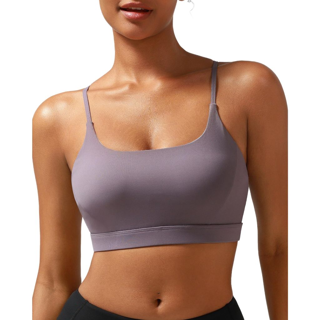 RUNNING GIRL Sports Bras for Women, Y-Back, Plus Size (Purple, L)
