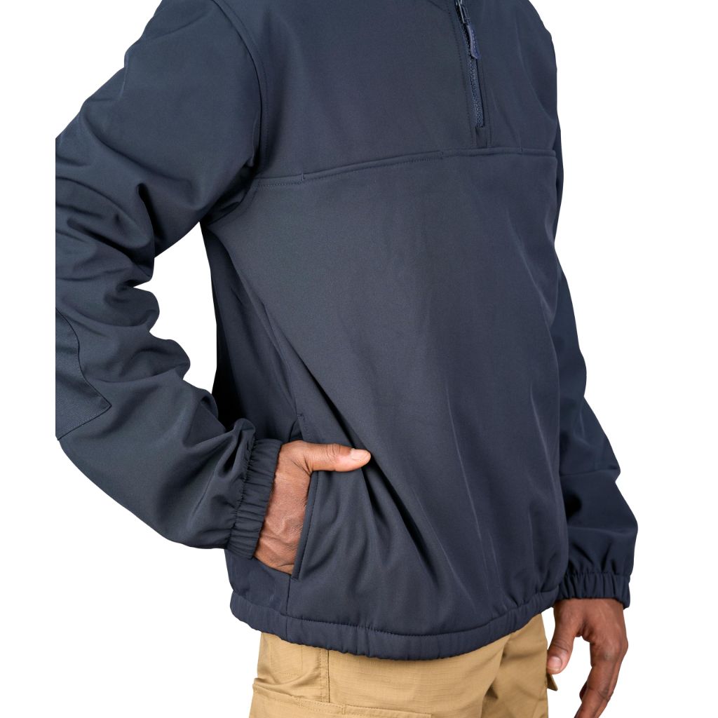 Hooded Softshell Job Shirt, LAPD Navy, 3X-Large Long