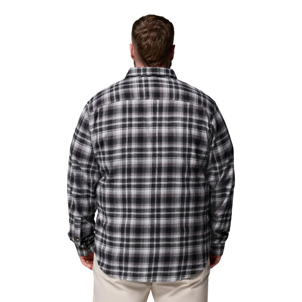 Columbia Mens Cornell Woods Flannel Long Sleeve Shirt, Greenscape Backland Tartan, 2X