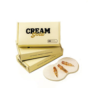 Cream Tattoo Supply Gold Cartridges, 20pcs Japanese Steel Tattoo Needle Cartridges, Narrow Mag Housings for Tight Spaces (15 Magnum - 1215 M)