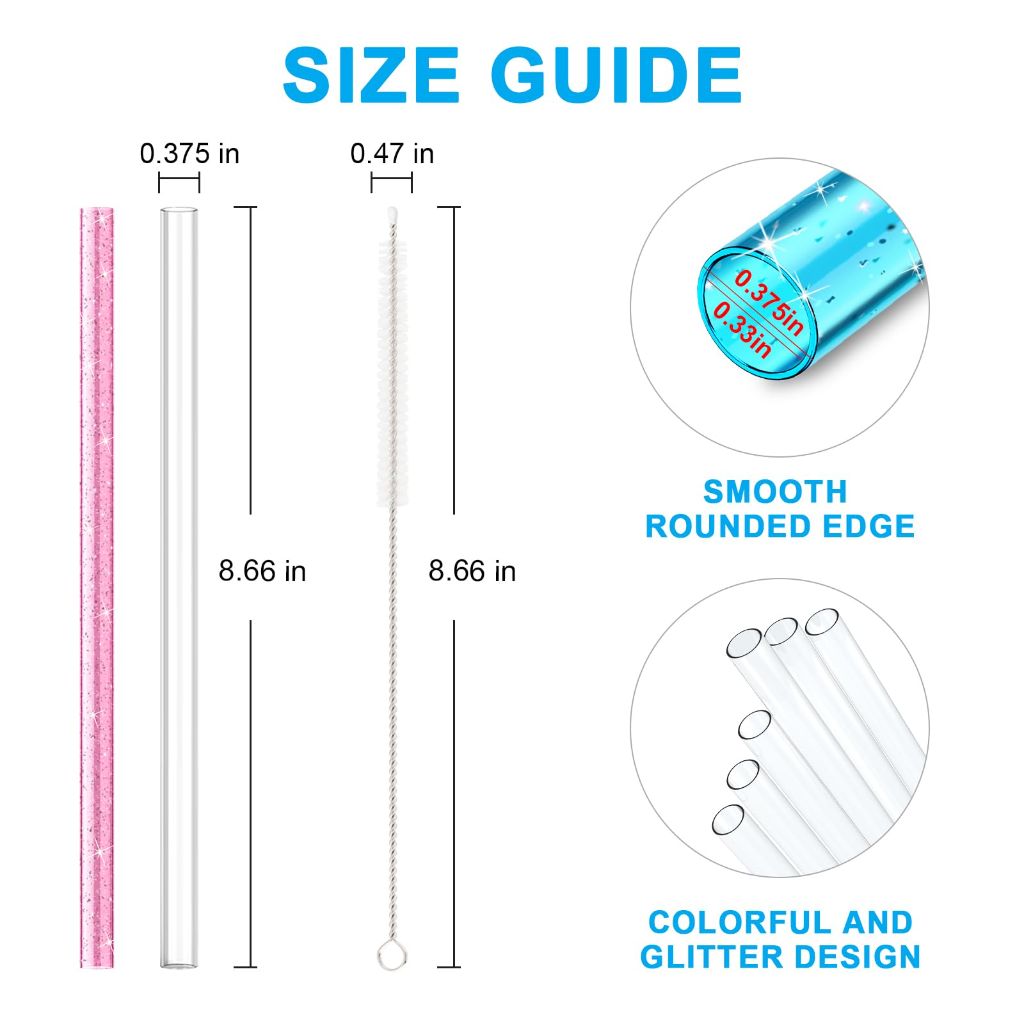 6PCS Color Replacement Straws for Stanley 20oz 14oz Tumbler