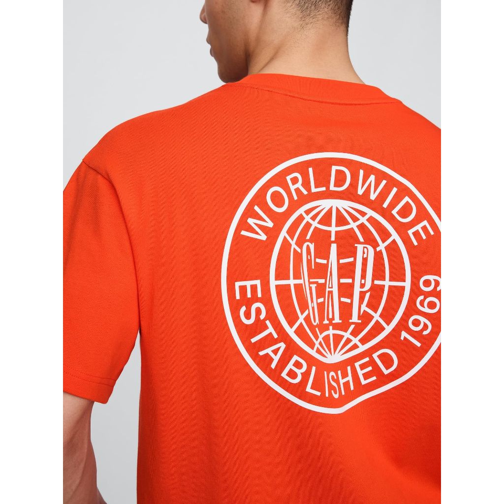 GAP Men's Worldwide Novelty Logo Tee, Blaze, X-Large