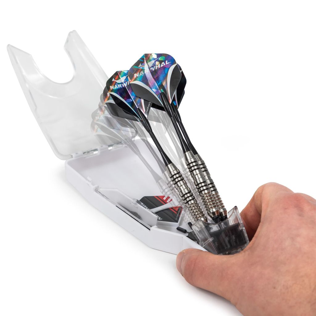 EastPoint Sports Narwhal Tournament Soft Tip Darts (5.5 in. - 18g) with Nickel Barrell for Electronic Dart Boards, Includes Deluxe Storage Case, 3 Pack