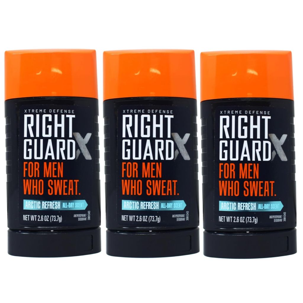 Right Guard Xtreme Defense Invisible Solid Antiperspirant Deodorant - Arctic Refresh, 2.6oz (3 Pack)