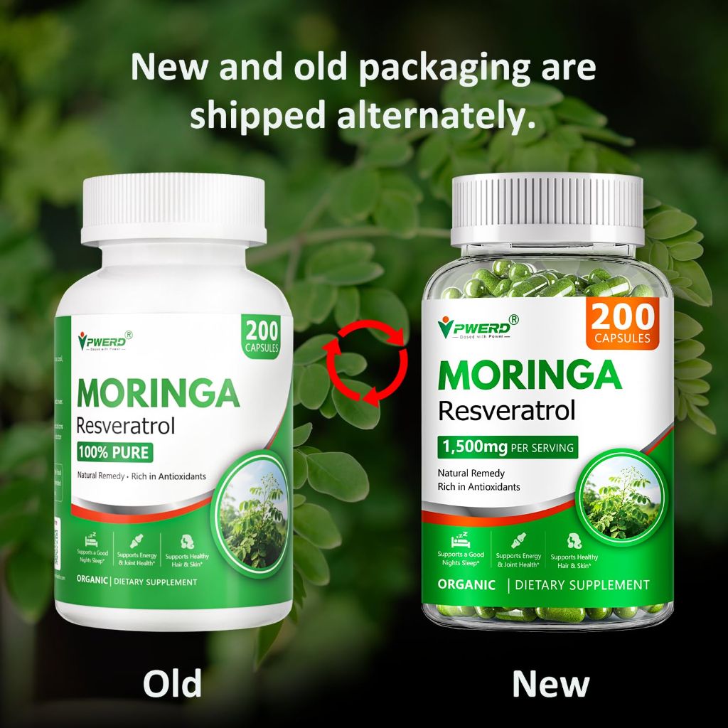 400 Count Organic Moringa Pure Powder
