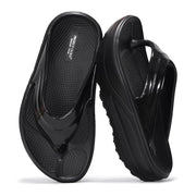 Project Cloud Flip Flops for Women Footwear - Memory Foam and Lightweight Platform Sandals (BLK, 11)