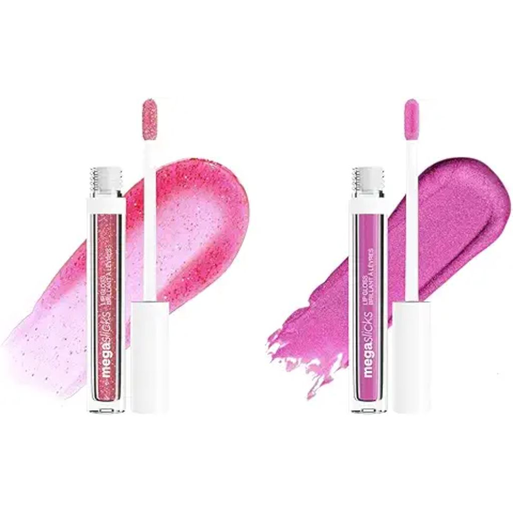 Wet n wild MegaSlicks Lip Gloss, Ultra-Glossy, Vitamin-E Enriched, Ultra-Gloss High Shine Moisturizing (Pink)