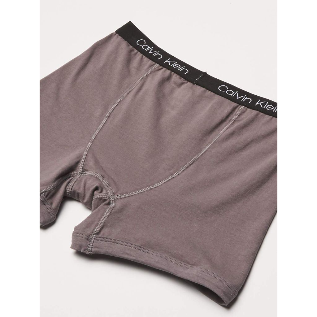 Calvin Klein Kids Boys' Modern Cotton Boxer Brief 6-Pack, Castlerock Grey/Moon Blue/Black Iris/Camo/Heather Grey/Black, Medium