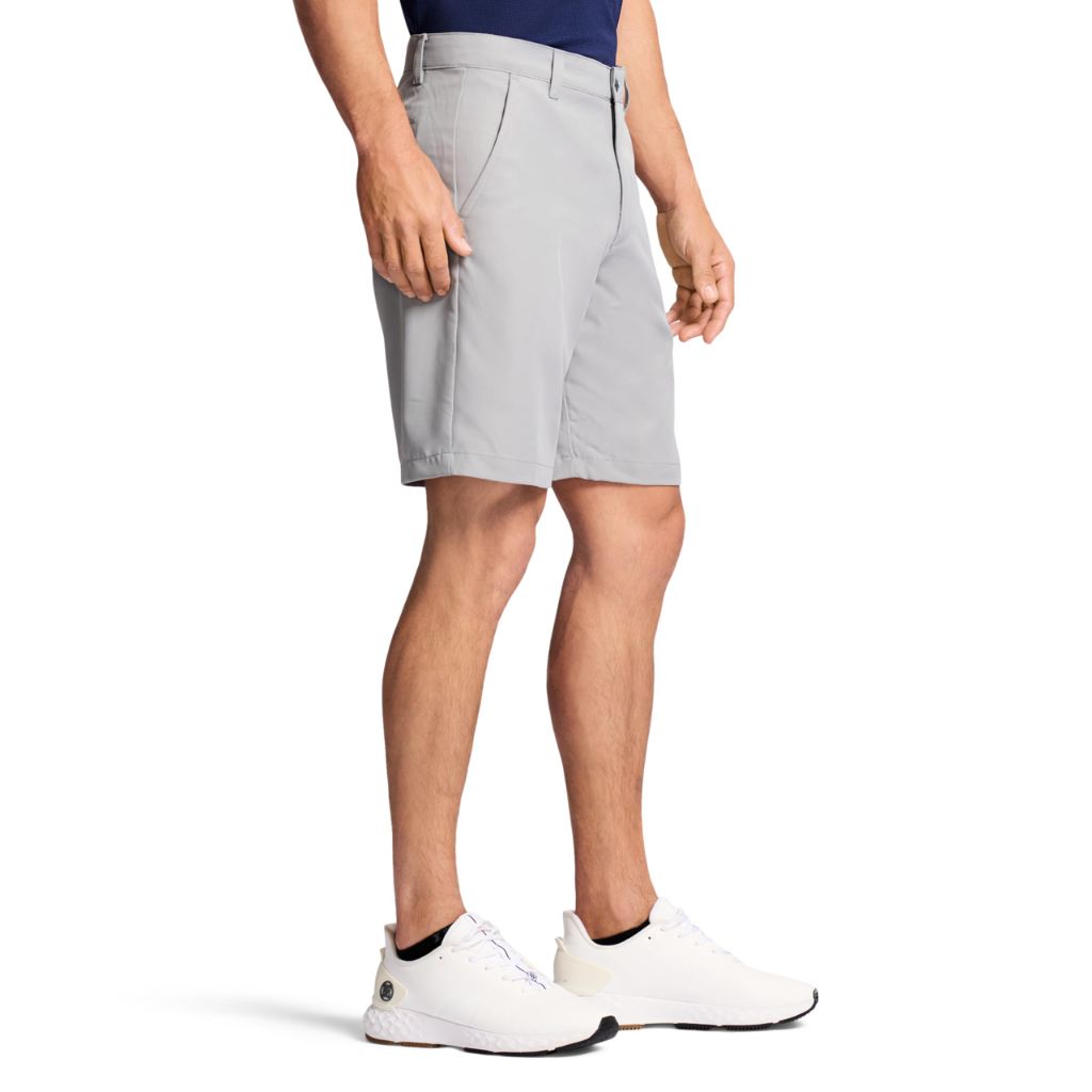 IZOD Men's 9.5" Micro Poly Classic Fit Golf Short, 42, Nickel