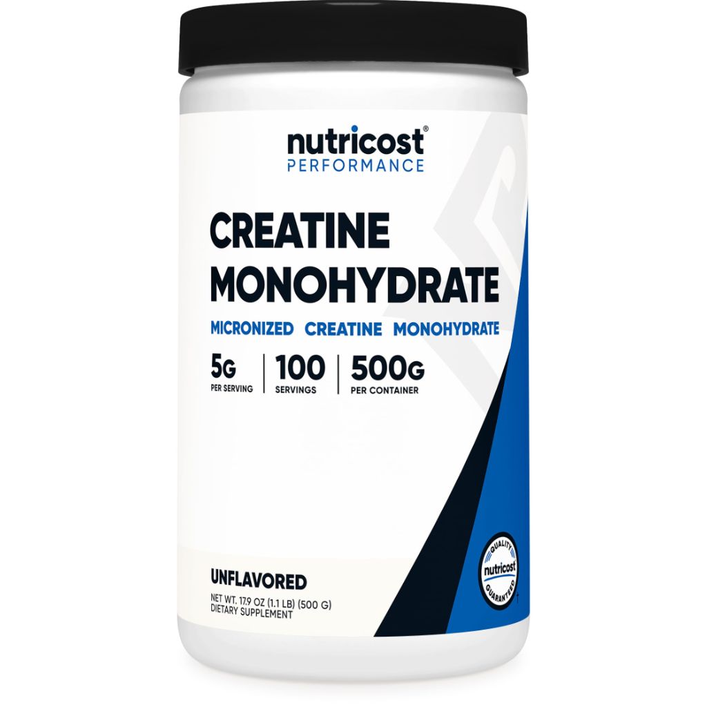 Nutricost Creatine Monohydrate Micronized Powder 500G, 5000mg Per Serv - 17.9 Oz