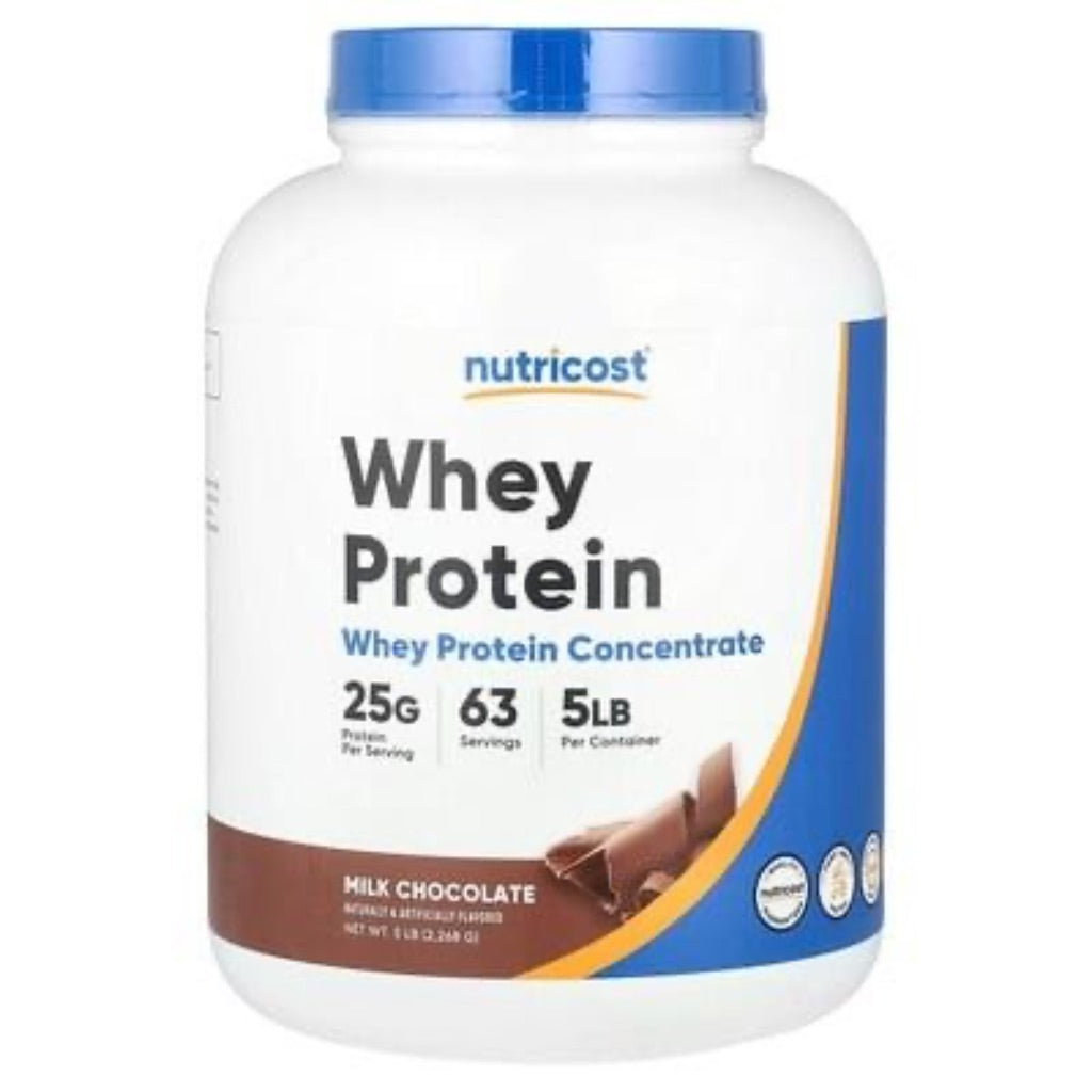 Nutricost Whey Protein Concentrate Powder, Milk Chocolate, 5 lb (63 Servings)
