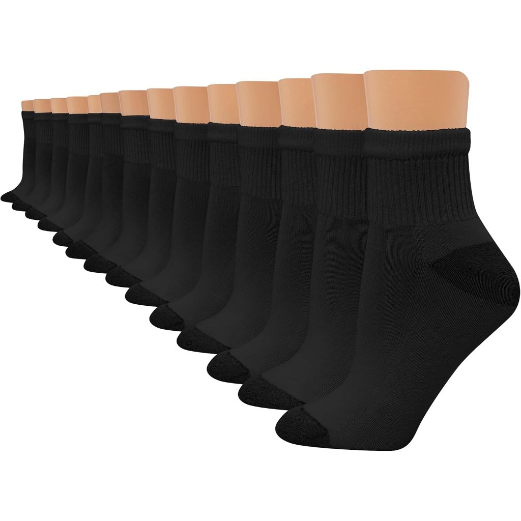 Hanes Women's Cushioned Athletic Ankle Socks (14-Pack)