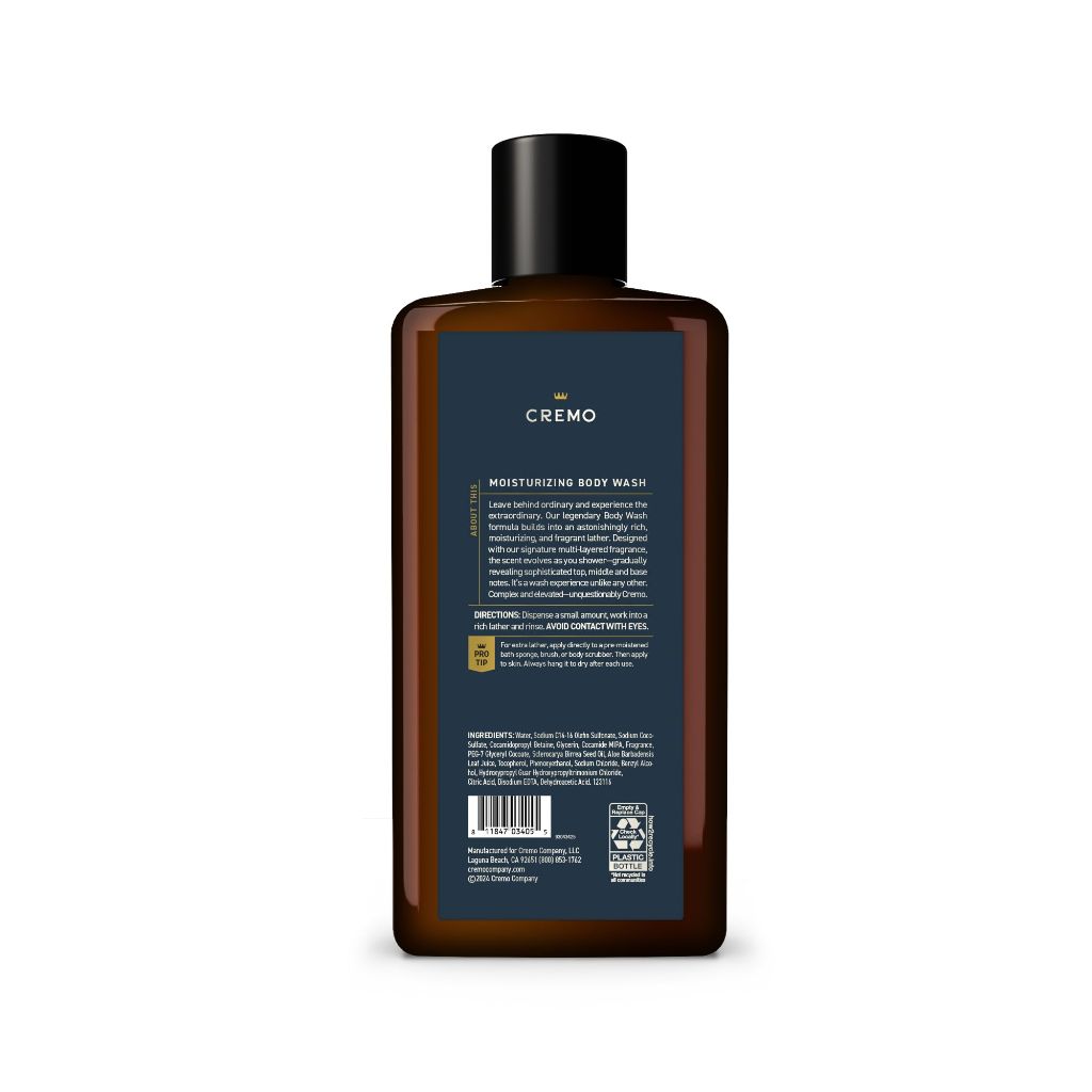 Cremo Body Wash for Men, Rich-Lathering Palo Santo, 16 Fl Oz