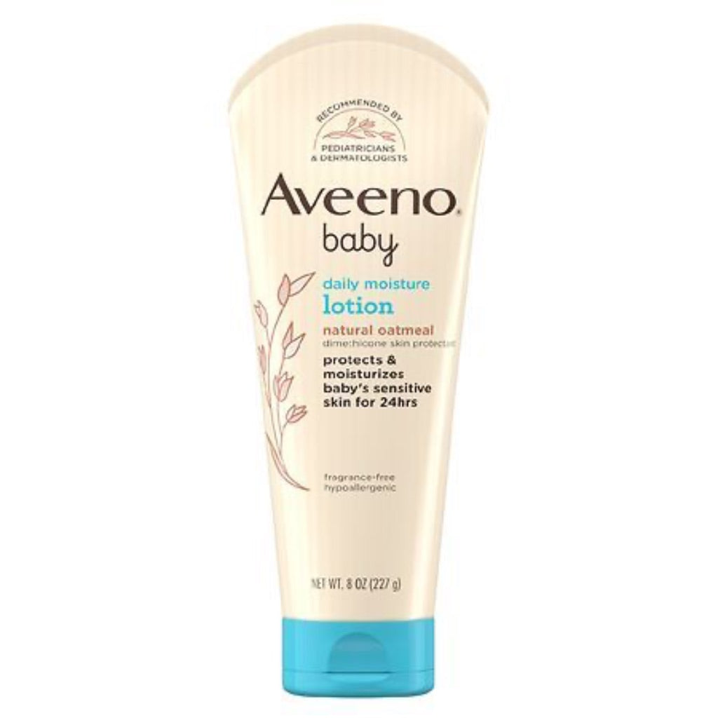 Aveeno Baby Daily Moisture Body Lotion for Baby and Toddler with Nourishing Oatmeal, 8 fl oz
