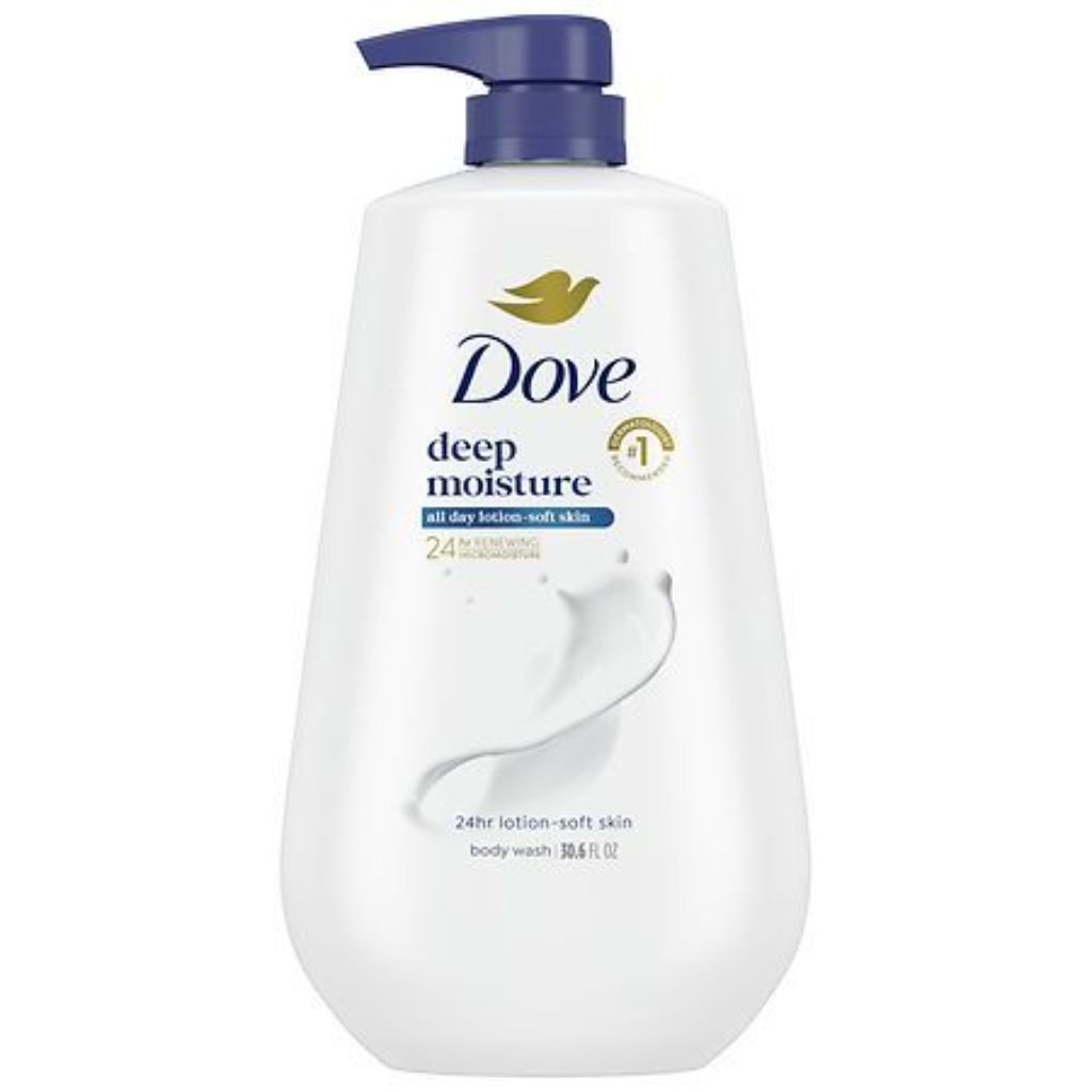 Dove Deep Moisture Liquid Body Wash with Pump Nourishing for Dry Skin 30.6 oz