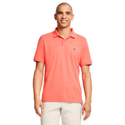 SZ S, Izod Men's Short Sleeve Interlock Polo Shirt, Porcelain Rose