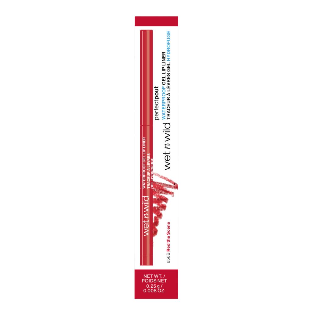 Wet n wild Perfect Pout Matte Retractable Gel Lip Liner Pencil, Rich Creamy Long Lasting Color ( Red The Scene)