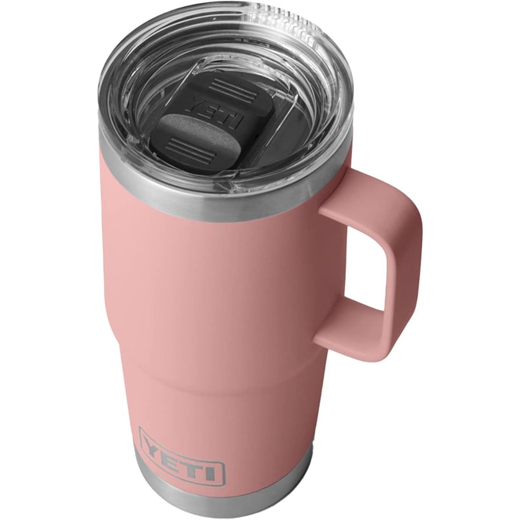 Yeti Rambler 20oz Travel Mug Insulated Stainless w/Stronghold Lid Sandstone Pink