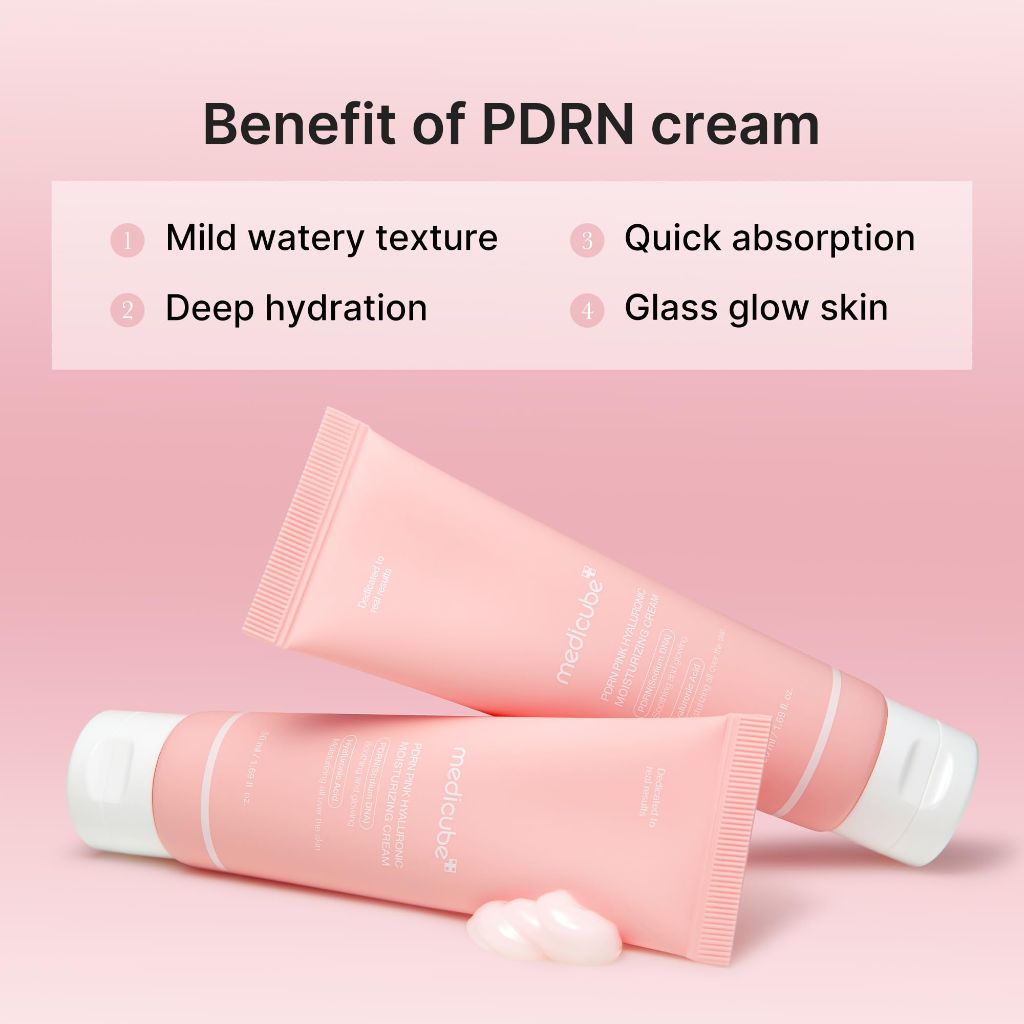 Medicube PDRN Pink Hyaluronic Moisturizing Cream, Korean Skincare - 50mL