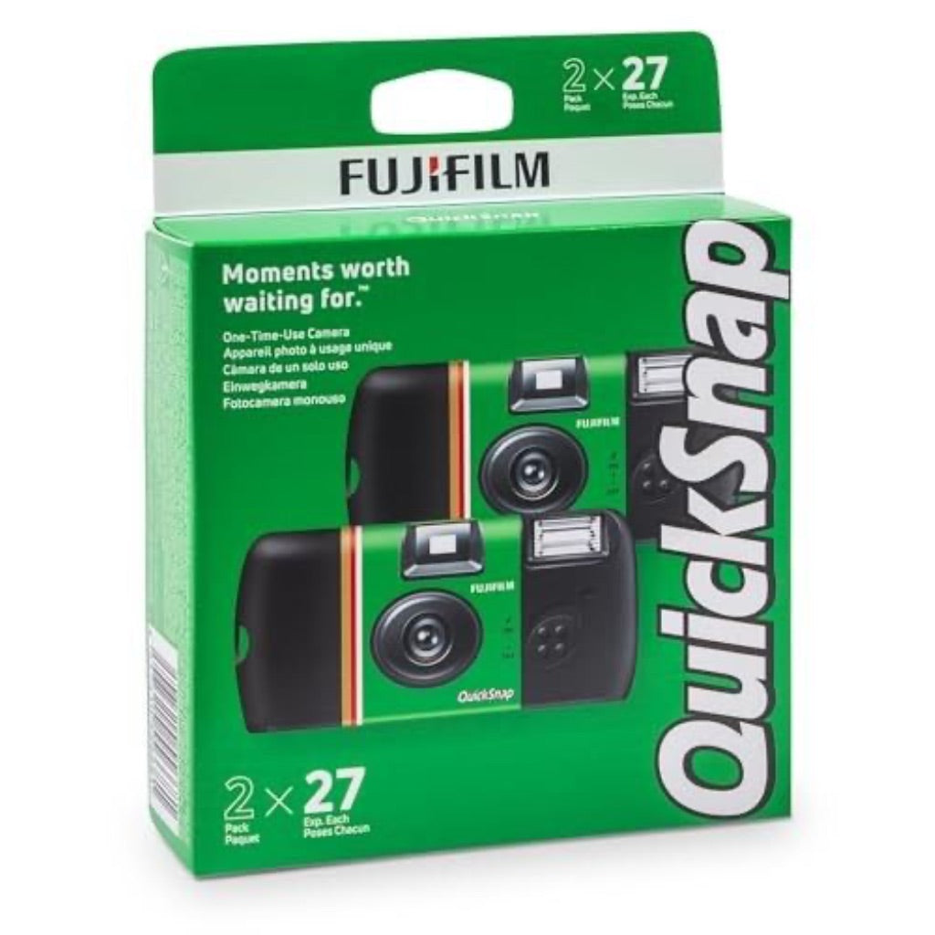 Fujifilm QuickSnap Flash Disposable Camera, 400 35mm, 27 Exposures, 2-Pack
