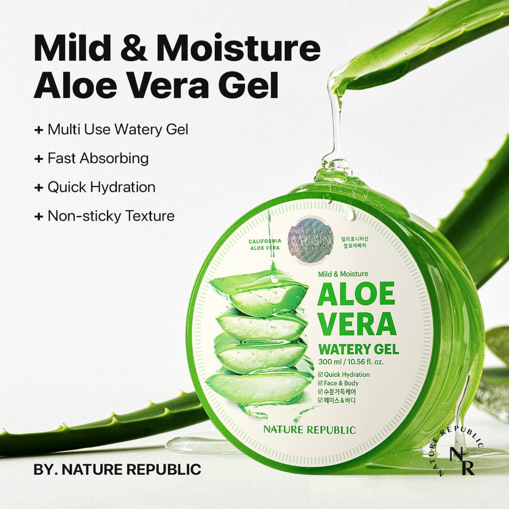 Nature Republic Mild & Moisture Aloe Vera Watery Gel (1 PCS) | Korean Skincare