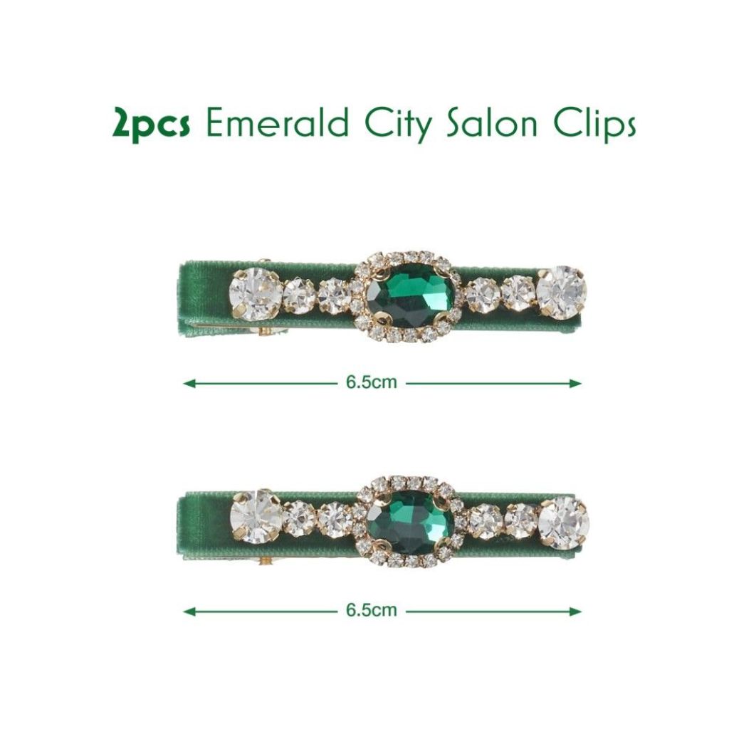 Wicked Emerald City Rhinestone Salon Clips - Hair Clips - Hair Clips for Women - Gifts for Her - Hair Accessories -Scunci by Conair - 2PK